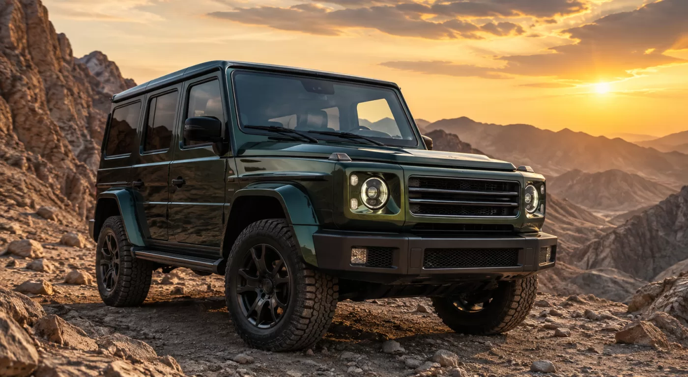 بايك BJ80 للدفع الرباعي في مشهد جبلي خليجي