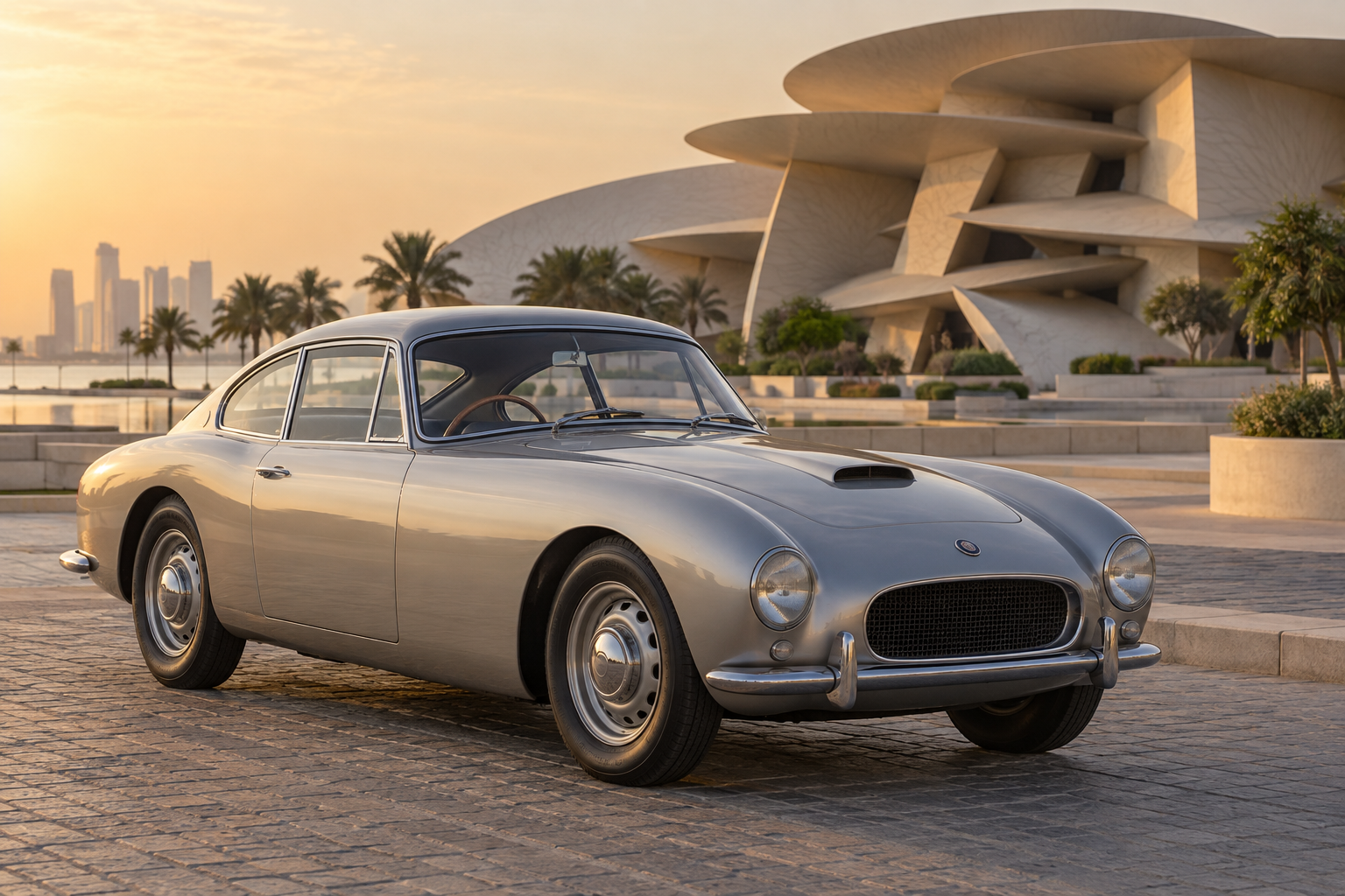 بريستول 404 الكلاسيكية أمام متحف قطر الوطني