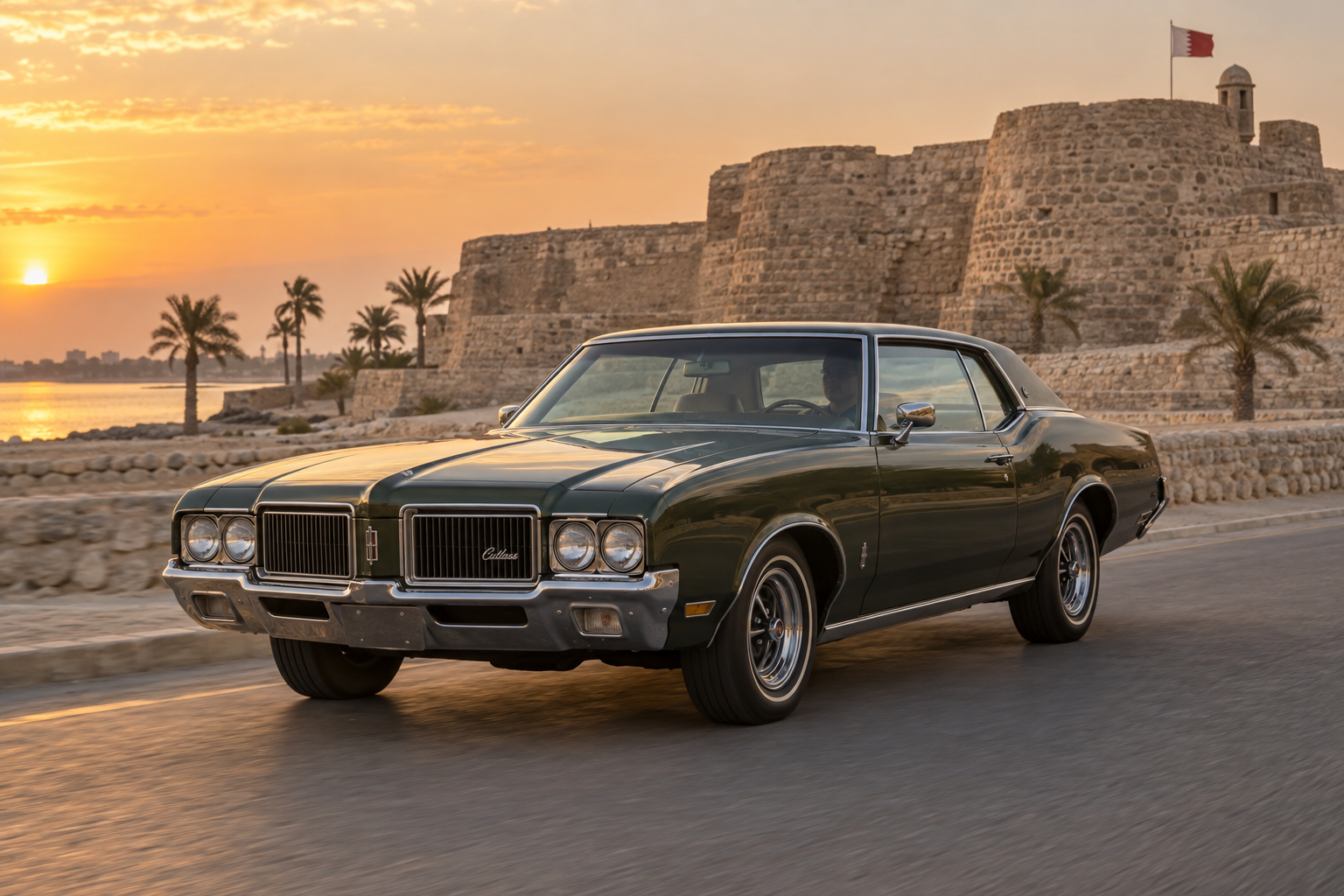 أولدزموبيل Cutlass Supreme قرب قلعة البحرين