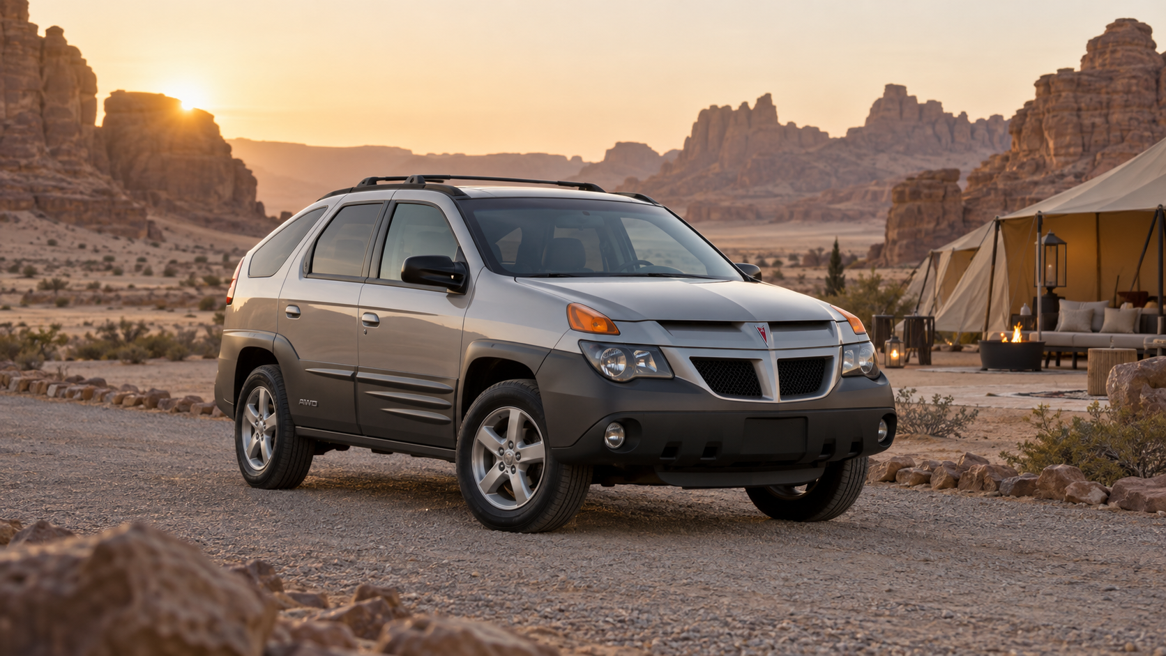 بونتياك Aztek في مخيم صحراوي قرب العلا
