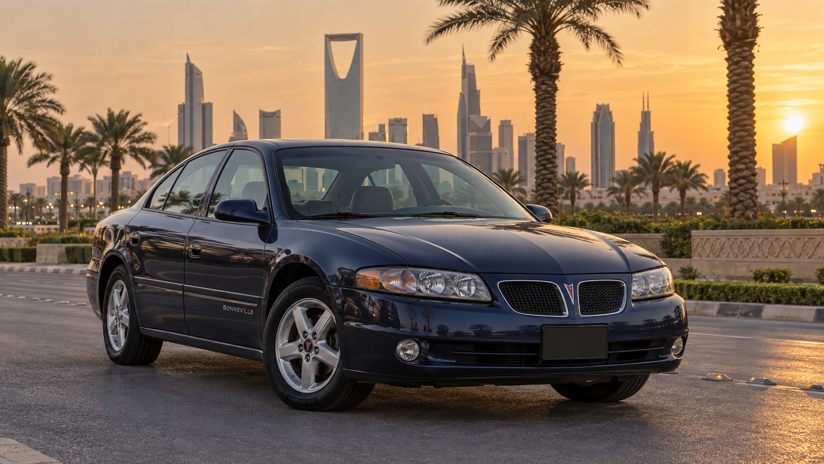 بونتياك Bonneville على طريق في الرياض