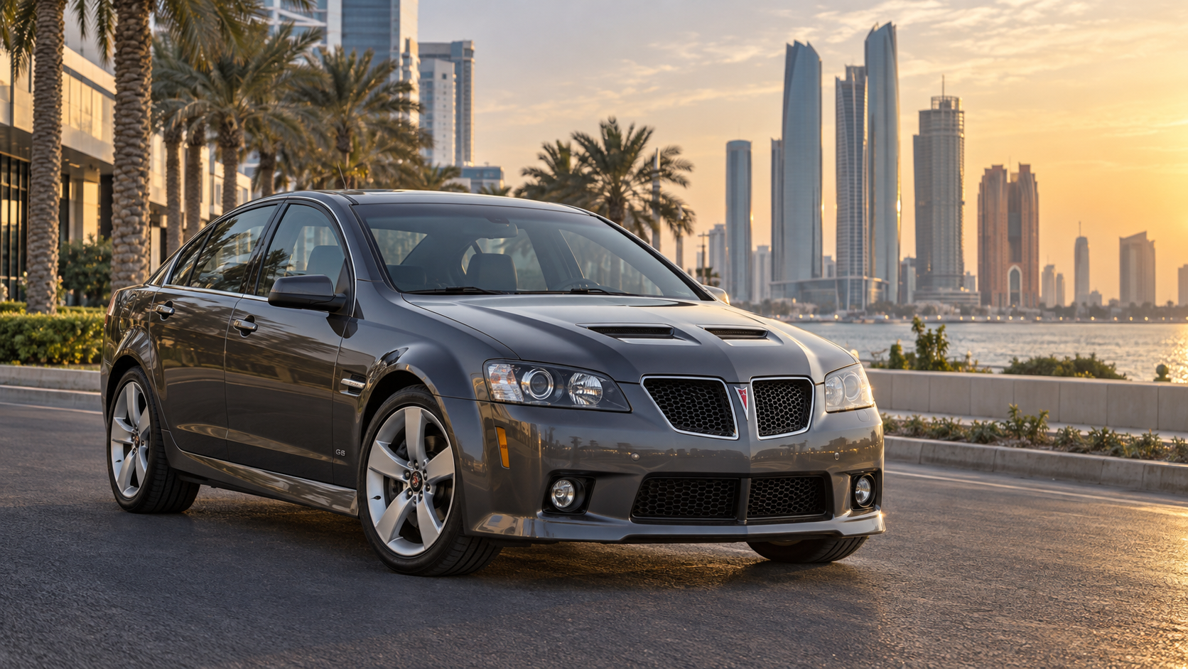بونتياك G8 GT على كورنيش أبوظبي