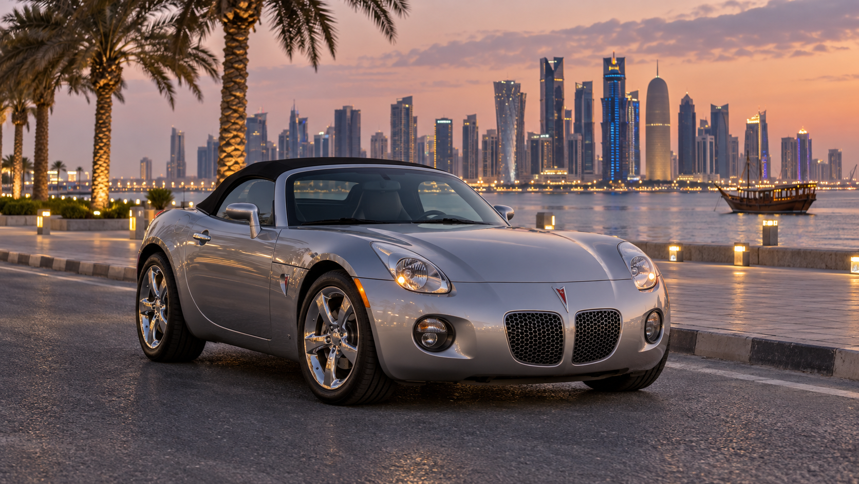 بونتياك Solstice GXP على كورنيش الدوحة